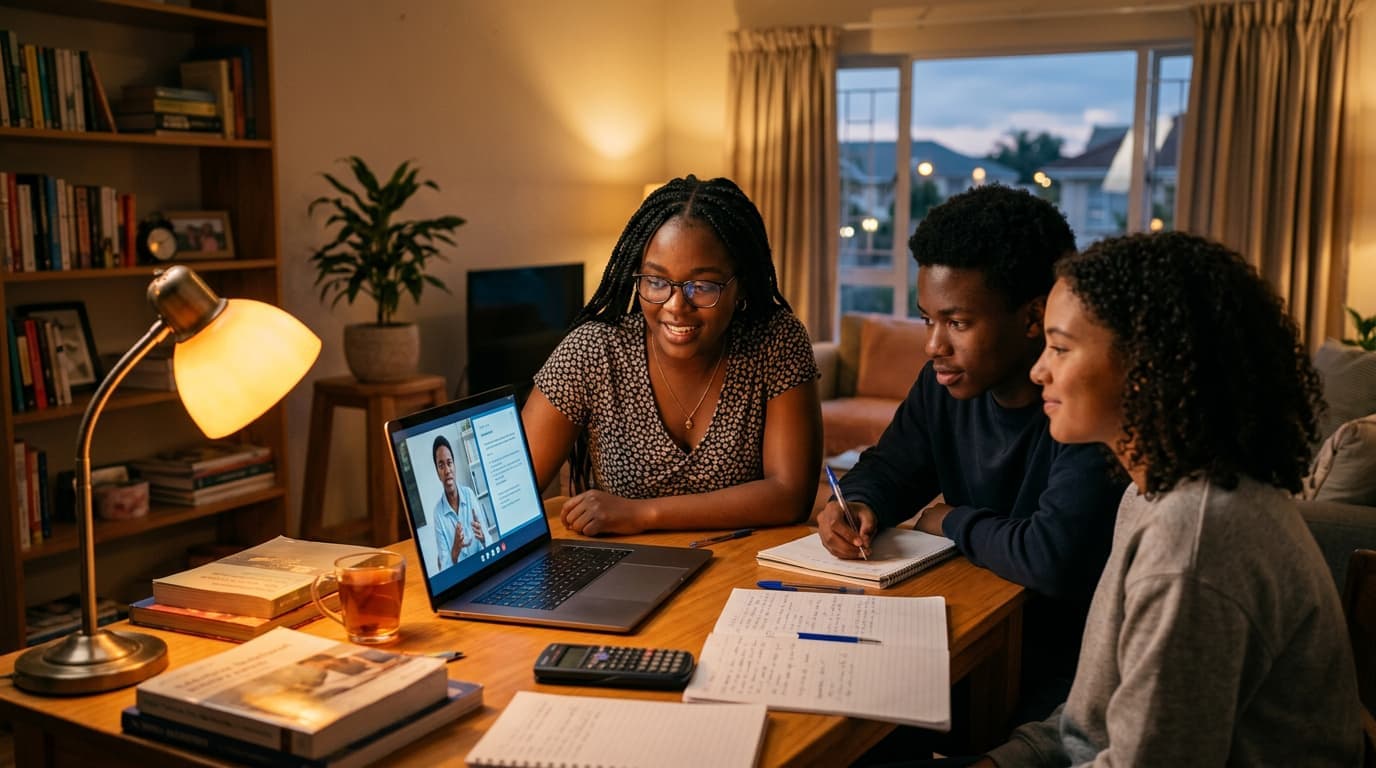 Learner and tutor in an online session—browse the marketplace or try instant help